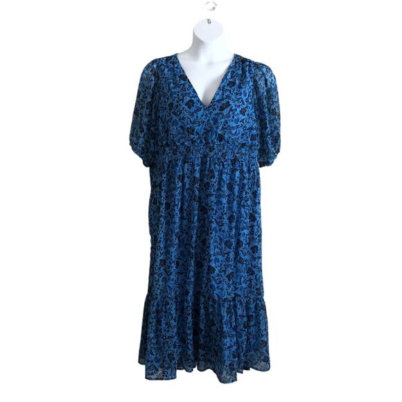 Old Navy Women's Maxi Dress Size XXL Floral Boho Smocked Waist Peasant Cottage - Picture 1 of 11